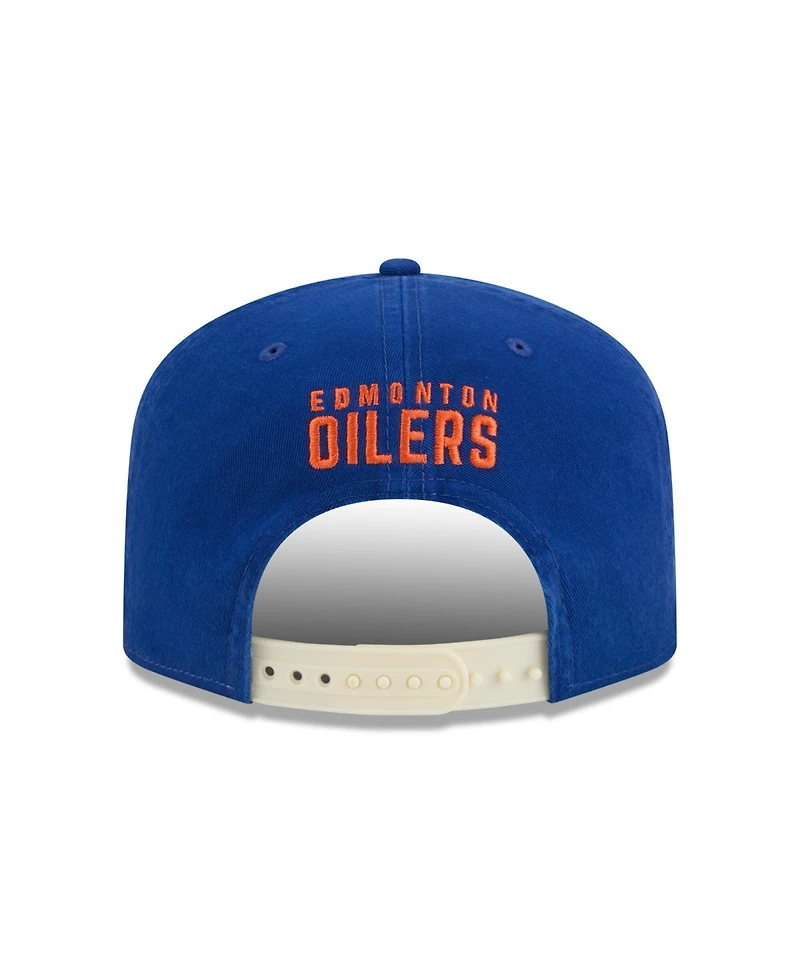 New Era Men's Royal Edmonton Oilers Throwback Stanley Cup Champions Side Patch 19TWENTY Adjustable Hat