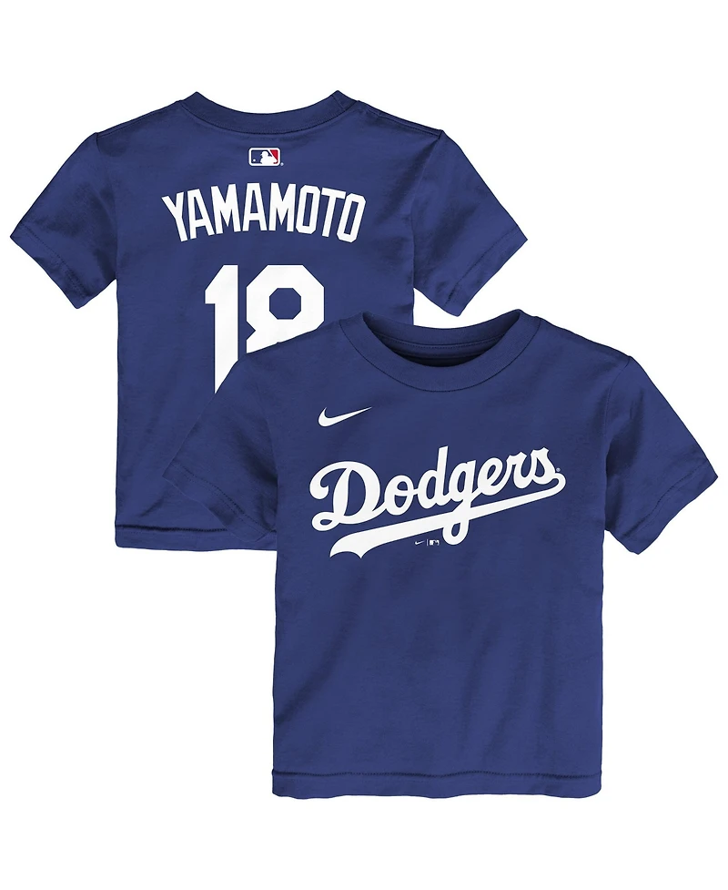 Nike Toddler Yoshinobu Yamamoto Royal Los Angeles Dodgers Name & Number T-Shirt