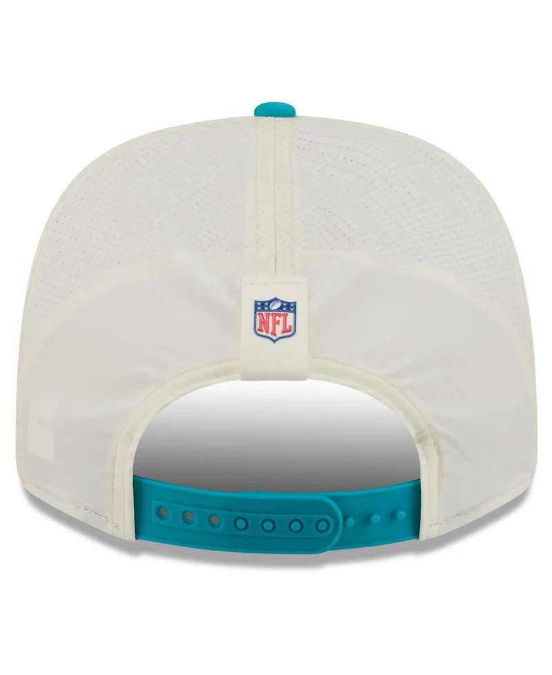 New Era Men's Cream/Aqua Miami Dolphins 2026 Nfl Training Camp 9SEVENTY Adjustable Hat