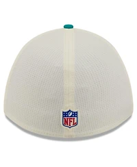New Era Men's Cream/Aqua Miami Dolphins 2026 Nfl Training Camp 39THIRTY Flex Hat