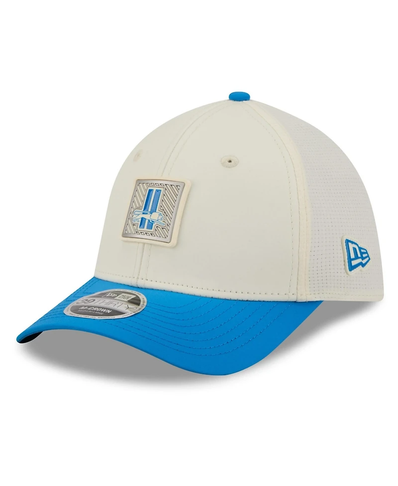 New Era Men's Cream/Blue Detroit Lions 2026 Nfl Training Camp 39THIRTY Flex Hat