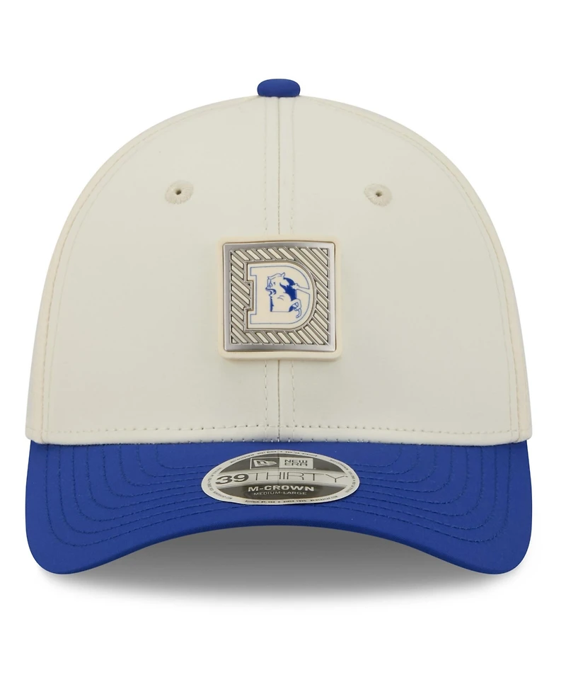 New Era Men's Cream/Royal Denver Broncos 2026 Nfl Training Camp 39THIRTY Flex Hat