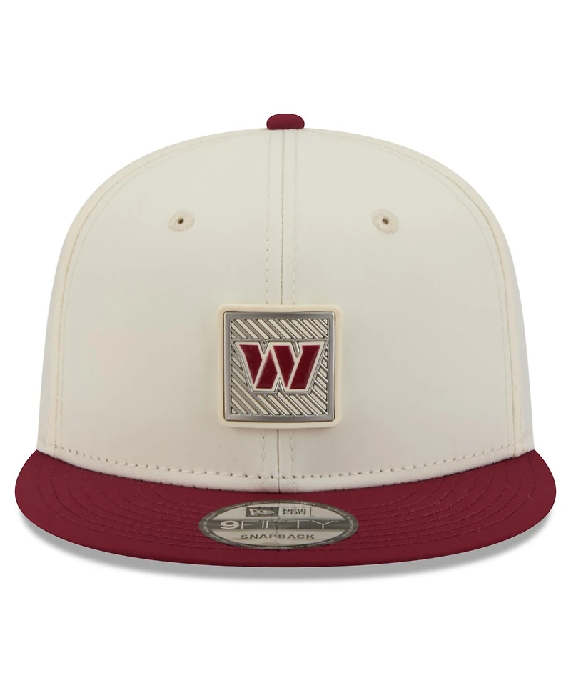 New Era Men's Cream/Burgundy Washington Commanders 2026 Nfl Training Camp 9FIFTY Snapback Hat