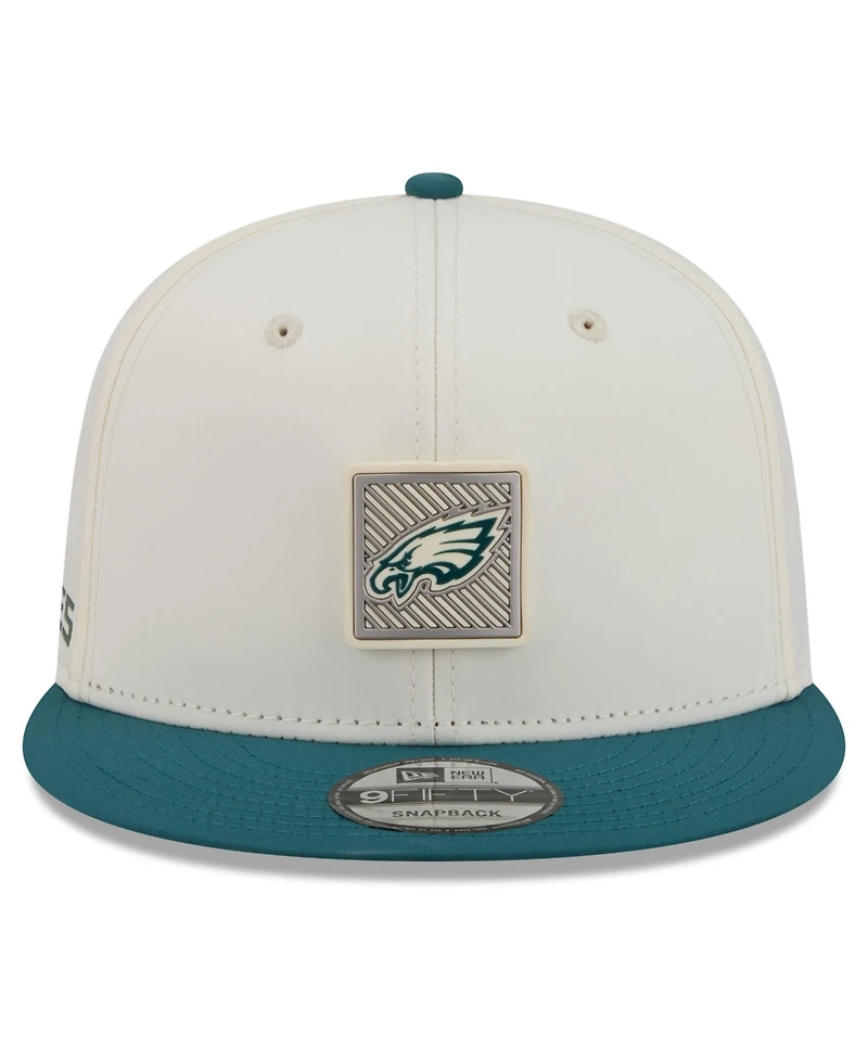 New Era Men's Cream/Midnight Green Philadelphia Eagles 2026 Nfl Training Camp 9FIFTY Snapback Hat