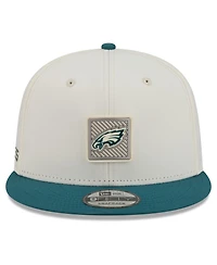 New Era Men's Cream/Midnight Green Philadelphia Eagles 2026 Nfl Training Camp 9FIFTY Snapback Hat