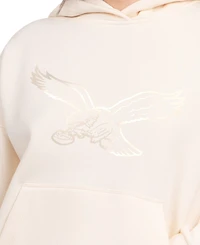 Starter Women's Cream Philadelphia Eagles Pastel Relaxed Travel Hoodie