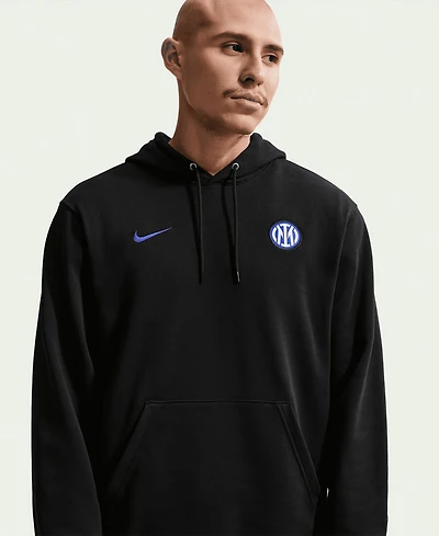 Nike Men's Black Inter Milan Club Crest Fleece Hoodie