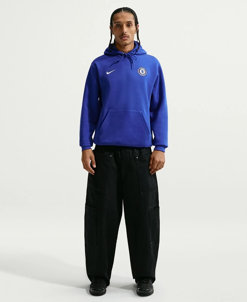 Nike Men's Blue Chelsea Club Crest Fleece Hoodie