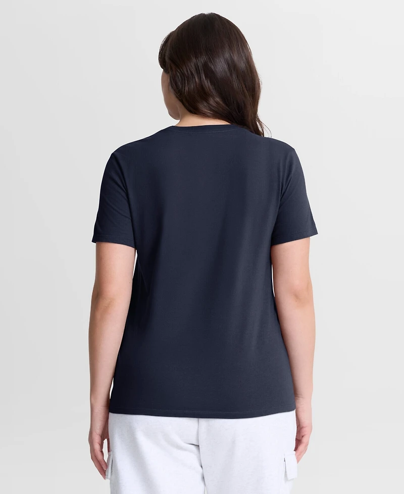 Jordan Women's Navy Michigan Wolverines Script Mantra Logo T-Shirt