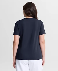 Jordan Women's Navy Michigan Wolverines Script Mantra Logo T-Shirt
