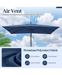Gouun 8 x 8 Foot Square Offset Cantilever Patio Umbrella