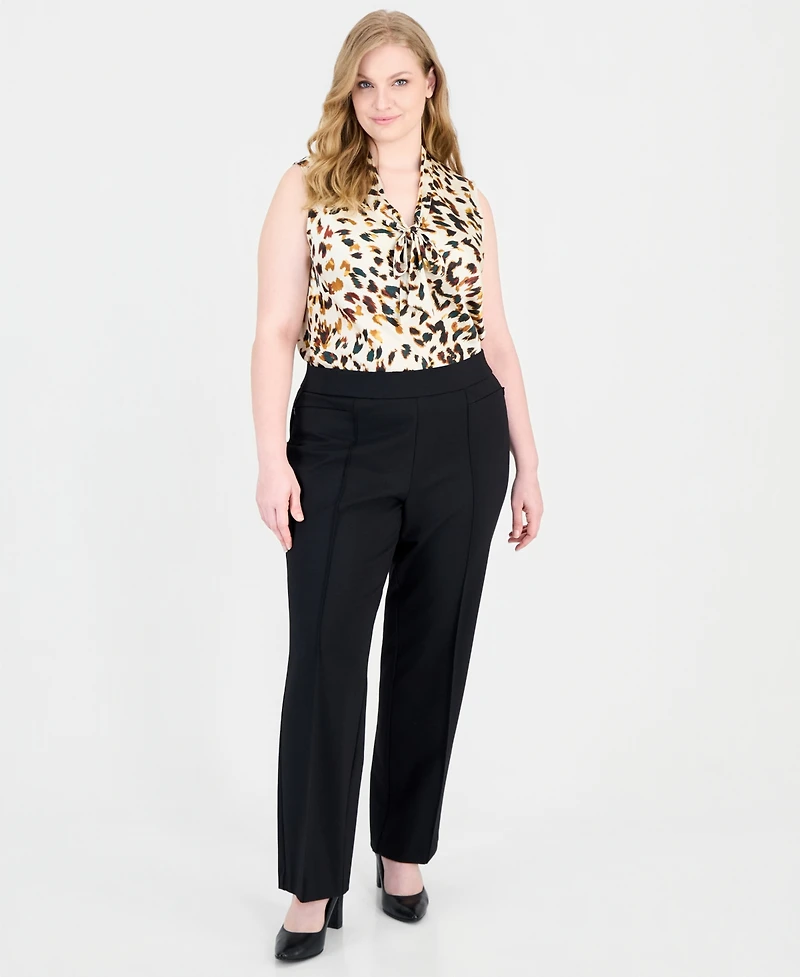 Kasper Plus Audrey Pull-On Bootcut Pants