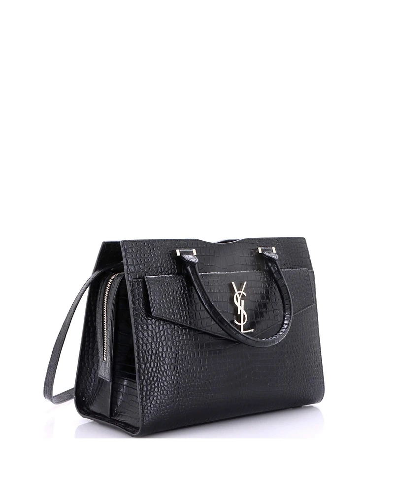 Pre-Owned Saint Laurent Medium Uptown Tote Embossed Leather