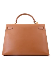 Pre-Owned Hermes Kelly 35 Handbag Brown Courchevel with Gold Hardware
