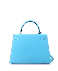 Pre-Owned HERMES Kelly 28 Handbag Epsom with Palladium Hardware