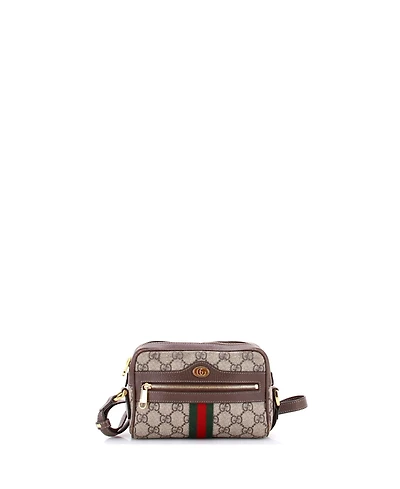 Pre-Owned Gucci Mini Ophidia Shoulder Bag Gg Coated Canvas
