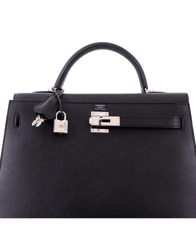 Pre-Owned HERMES Kelly Handbag Epsom with Palladium Hardware