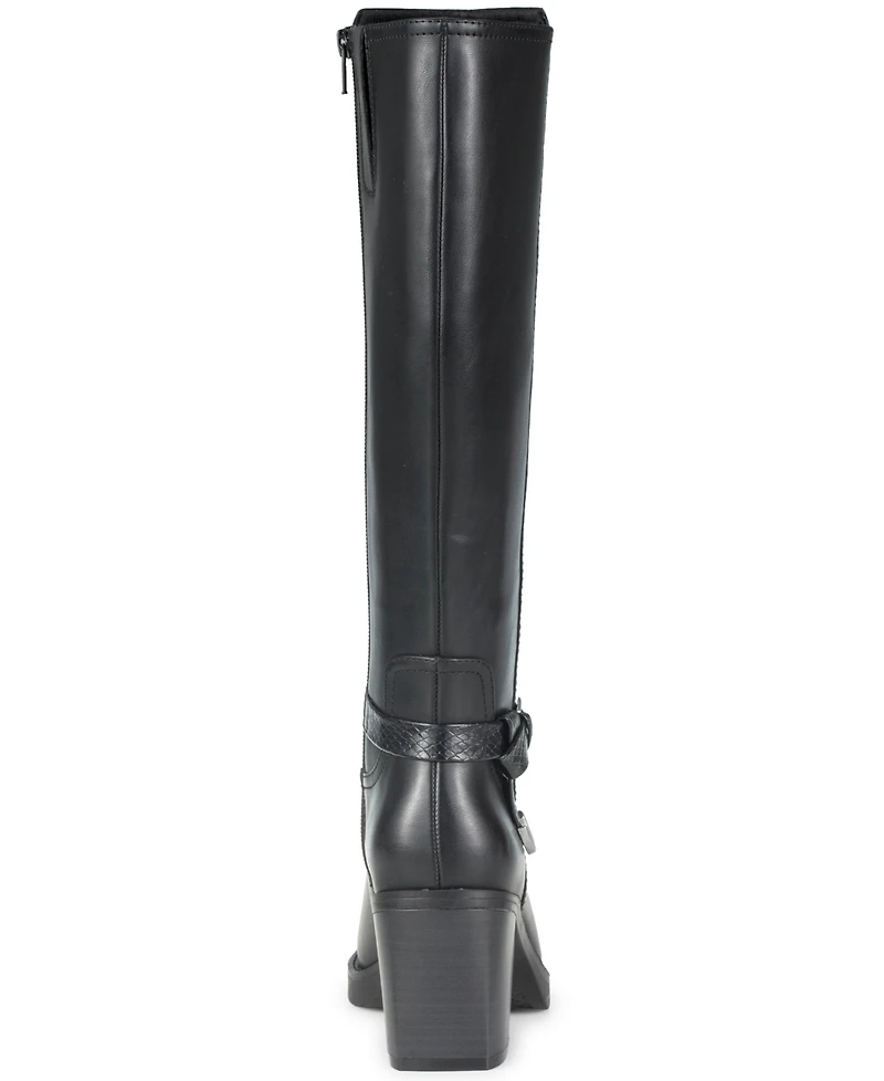 Baretraps Women's Glenette Zipper Tall Round Toe Boots