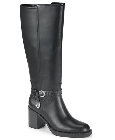 Baretraps Women's Glenette Zipper Tall Round Toe Boots