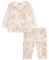 Little Me Baby Girls' Long-Sleeve Top and Pants, 2-Piece Set