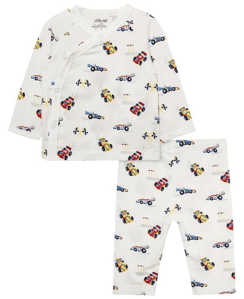 Little Me Baby Boys' Long-Sleeve Top and Pants, 2-Piece Set