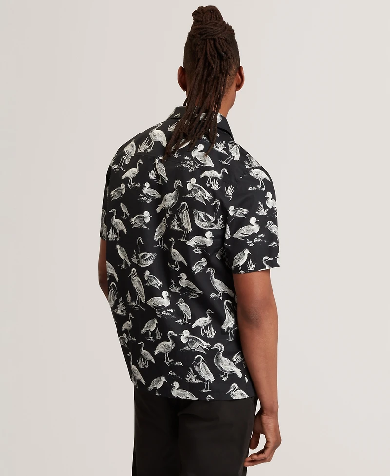 Ted Baker Men's Yamal Regular Duck Print Shirt