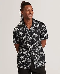 Ted Baker Men's Yamal Regular Duck Print Shirt