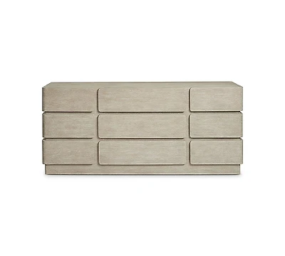 Bernhardt Arcadia 74" Quartered White Oak Wire-Brushed Clay Dresser