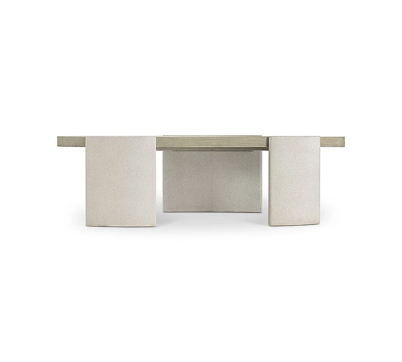 Bernhardt Arcadia 58" Oak Wire-Brushed Clay Oval Cocktail Table