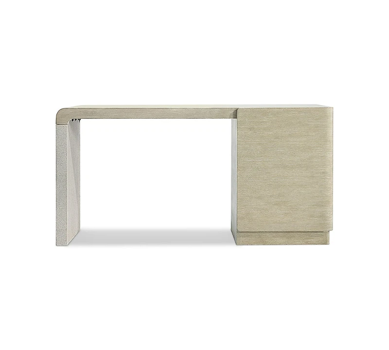 Bernhardt Arcadia 60" Oak & Raffia Wire-Brushed Clay Desk
