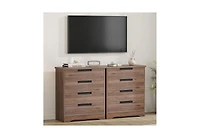 homfan 4-Drawer Dresser for Bedroom,Chest of Drawers with Embedded Handles Design, Wooden Organizer Living Room, Hallway and Entryway