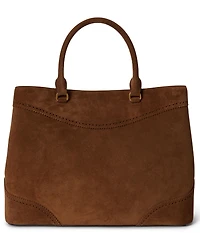 Lauren Ralph Suede Marcy Large Satchel Handbag