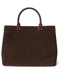 Lauren Ralph Suede Marcy Large Satchel Handbag