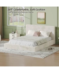 Sailvan Queen Cloud Upholstered Bed Surround Without Frame