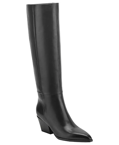 Marc Fisher Ltd Women's Tarrie Tall Wide Calf Block Heel Dress Boots