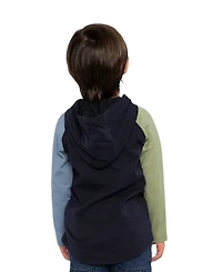 Deux par Deux Little Boys 6- 12 Raglan Hooded T-Shirt