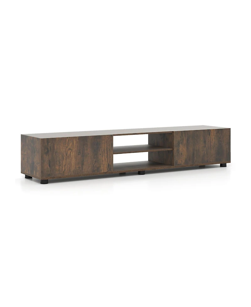 Slickblue Modern Tv Stand for TVs up to 70" with 2 Doors and Shelves
