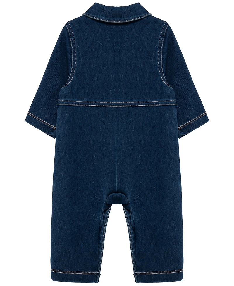 Little Me Baby Boys' Construction Crew Denim Coverall
