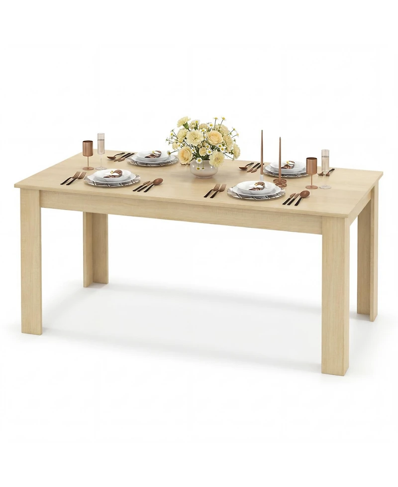 Slickblue Modern Rectangular Kitchen Table for Dining Room and Everyday Meals