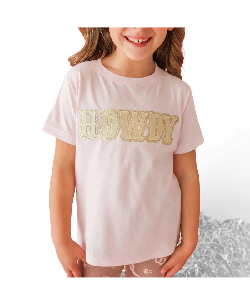 Sweet Wink Big Girls 12-10 Howdy Patch Western Short Sleeve T-Shirt