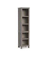 homfan 71" Farmhouse Bookshelf 5-Tier Tall Bookcase with Adjustable Shelves and Wooden Legs for Living Room