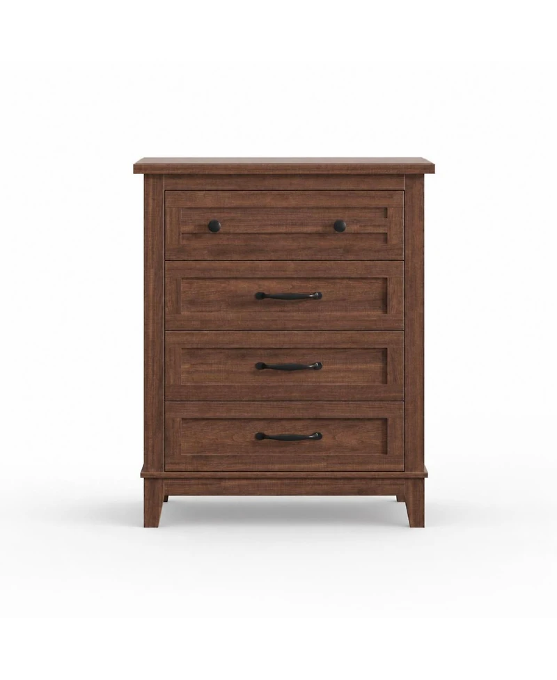 homfan 4-Drawer Storage Cabinet 34.8" Tall Vertical Chest for Bedroom or Living Room
