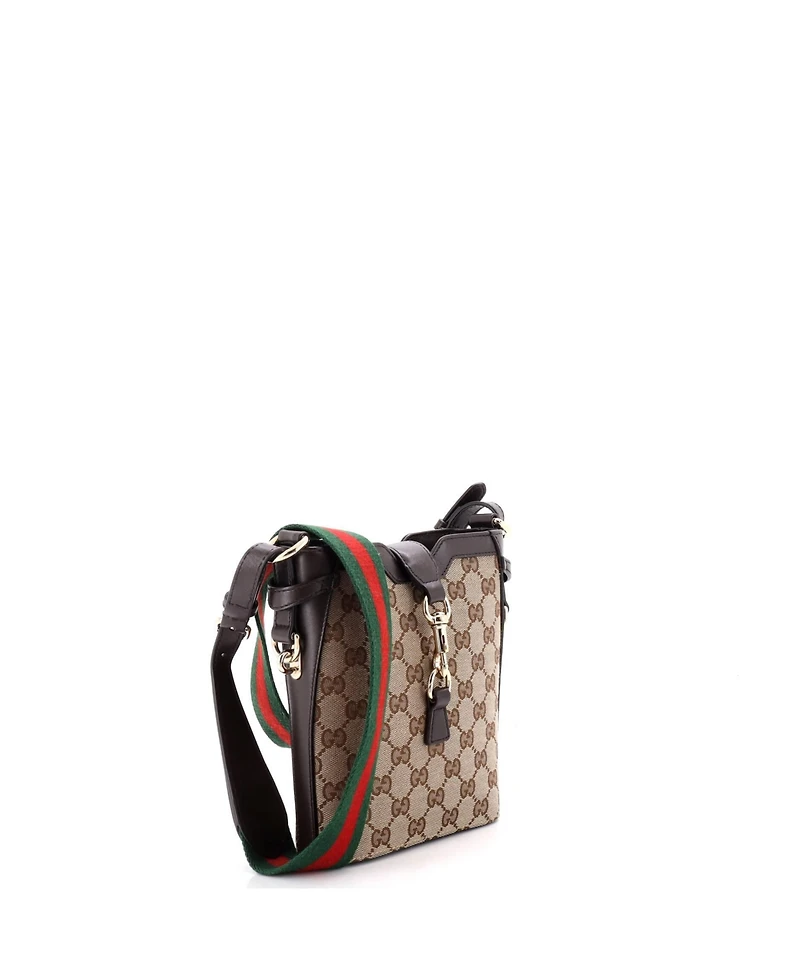 Pre-Owned Gucci Mini Bucket Bag Gg Canvas with Leather
