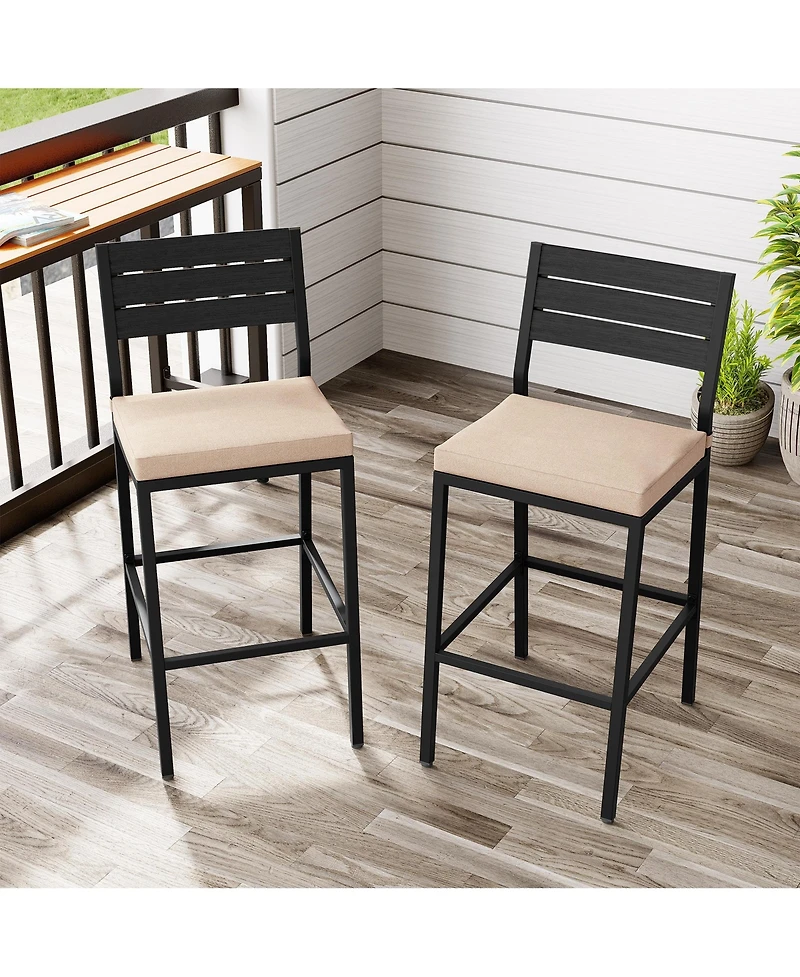 Pellebant Outdoor Indoor Barstools with Cushion