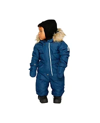 Deux par Baby Unisex Original One Piece Puffy Snowsuit with Removable Mittens and Boots.