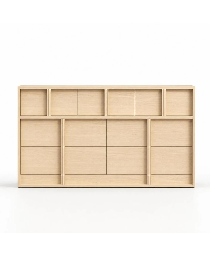 homfan 54" Storage Cabinet 7-Drawer Tv Stand for 65" Tv, Media Console for Living Room or Bedroom