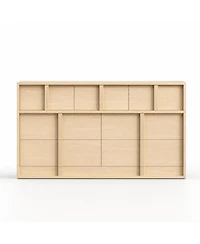 homfan 54" Storage Cabinet 7-Drawer Tv Stand for 65" Tv, Media Console for Living Room or Bedroom