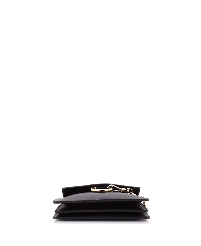 Pre-Owned Chloe Mini Faye Chain Shoulder Bag Leather and Suede