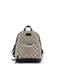 Pre-Owned Gucci Small Zip Pocket Backpack Printed Gg Coated Canvas