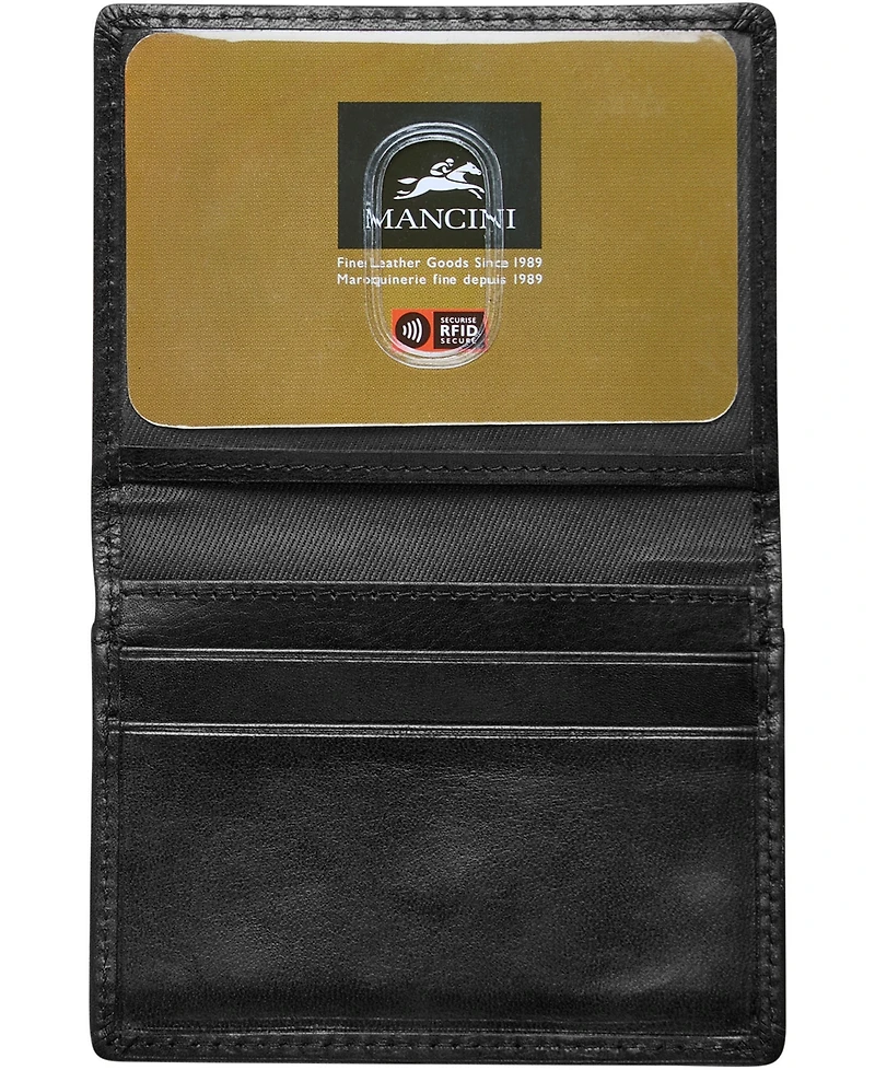 Men's Mancini Boulder Collection Rfid Secure Billfold with Removable Left Wing Passcase